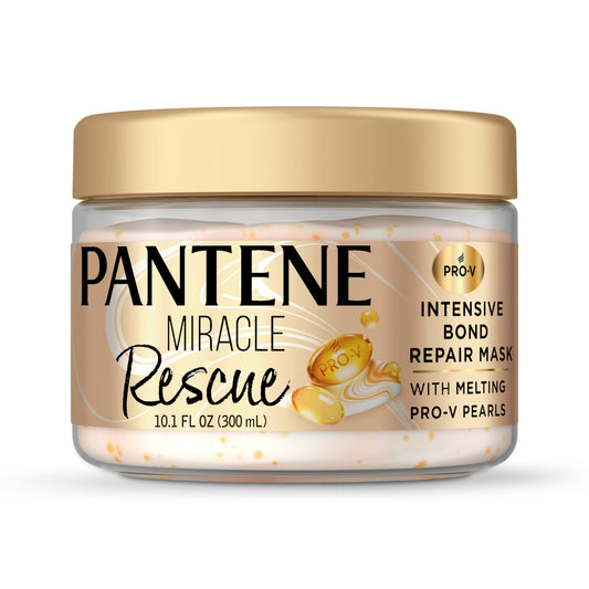 Pantene Miracle Rescue Hair Mask with Melting Pro-V Pearls – Intensive Bond Repair, Deep Conditioner for Dry & Damaged Hair, 10.1 fl oz