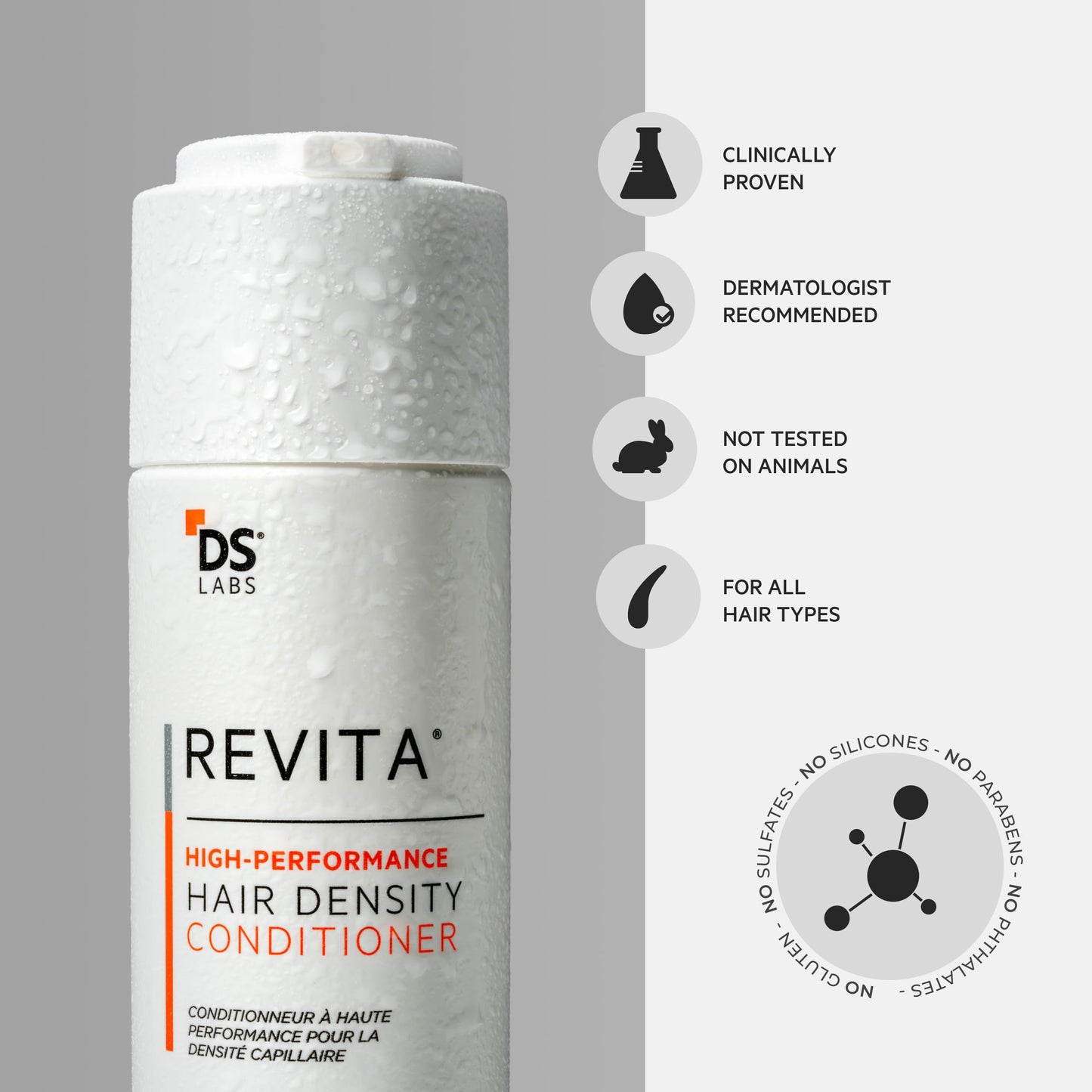 DS Labs Revita Conditioner 205mL – Lightweight Scalp-Focused Hydration for Fuller, Softer Hair, Thickening Effect, Sulfate & Silicone Free, Color Safe