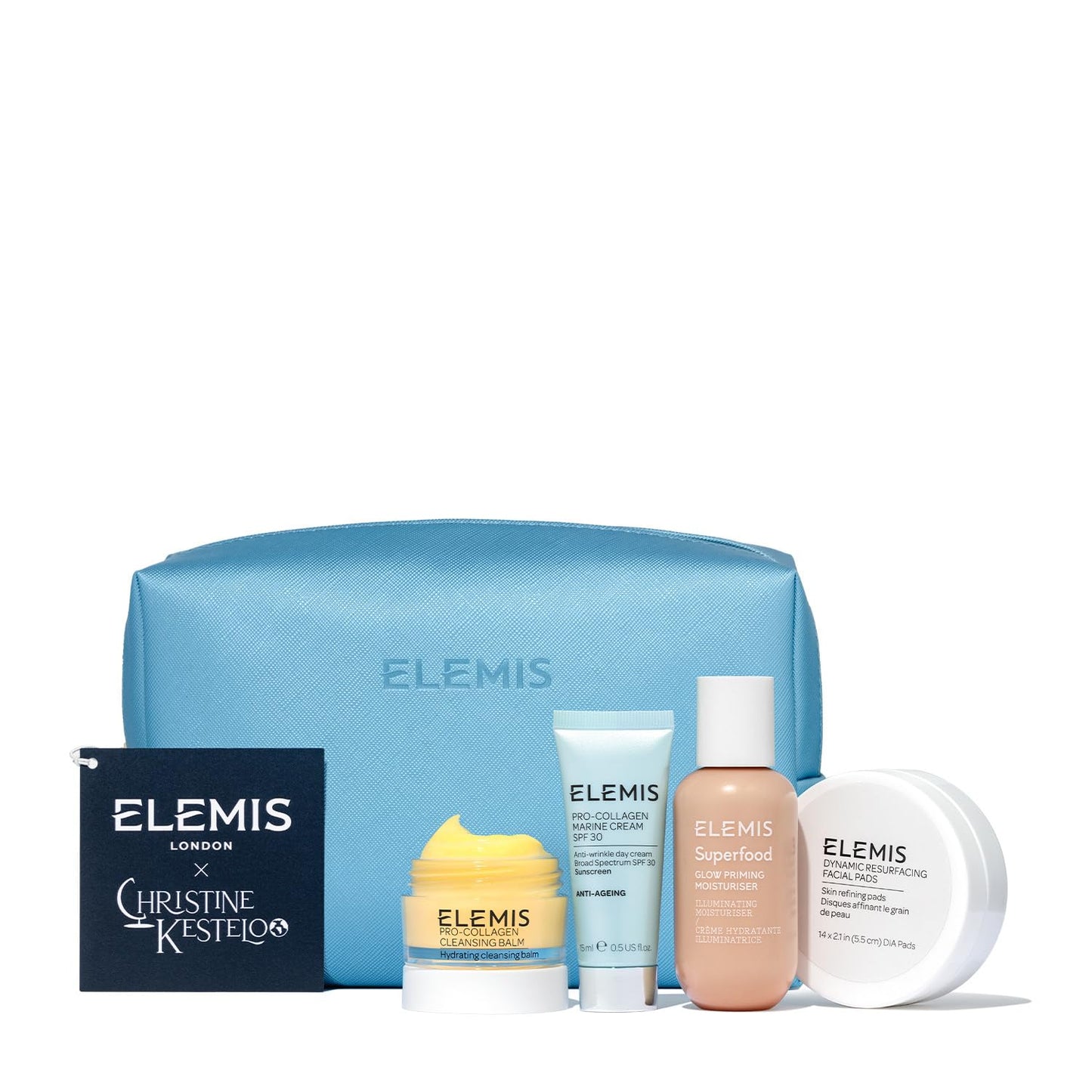 ELEMIS Christine’s Elemis Favorites Kit ($147 Value) - Amazon Exclusive Gift Set, Travel Size Favorites, Make up Remover, Facial Pads, Makeup Primer