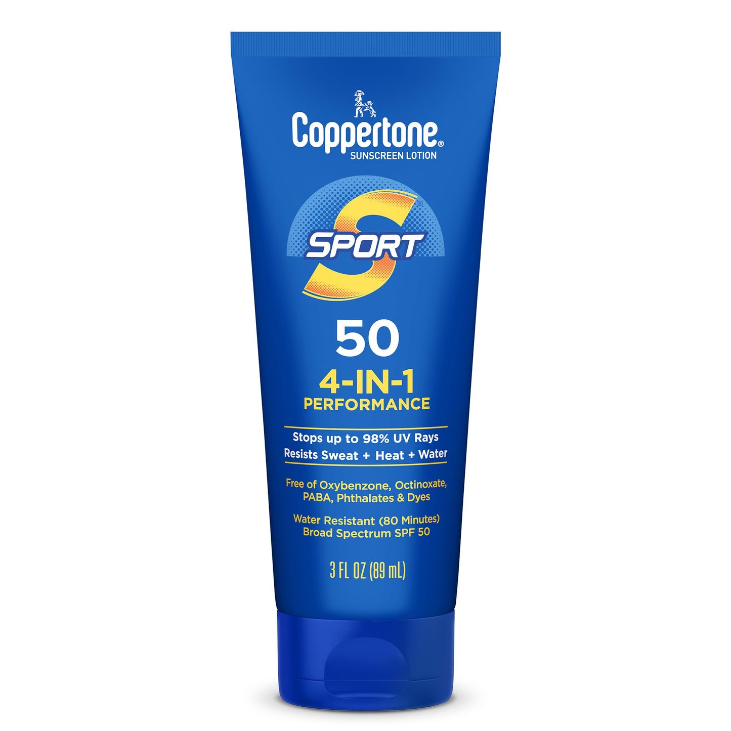 Coppertone SPORT Sunscreen Lotion Broad Spectrum SPF 50 (3 Fluid Ounce) (Packaging may vary)