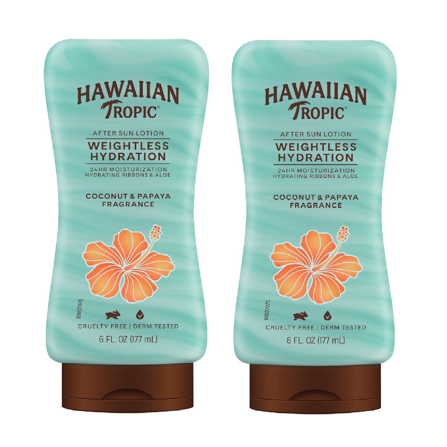 Hawaiian Tropic Weightless Hydration After Sun Lotion with Aloe, 6oz Twin Pack – Moisturizing After Sun Care, 2-Pack