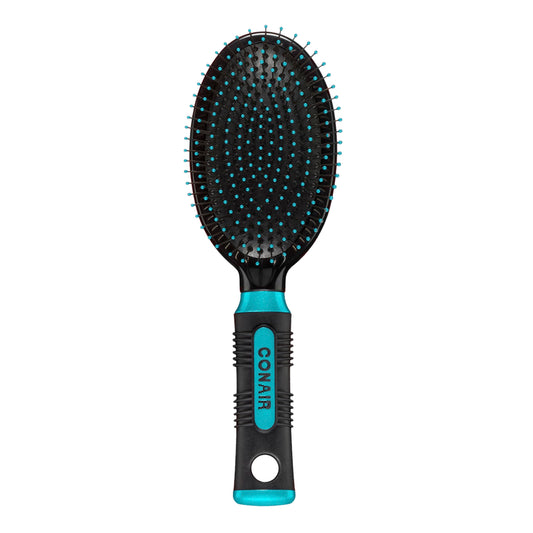 Conair Salon Results Hair Brush, Detangling Hair Brush for Men and Women, For All Hair Types, Metal Bristles and Cushion Base