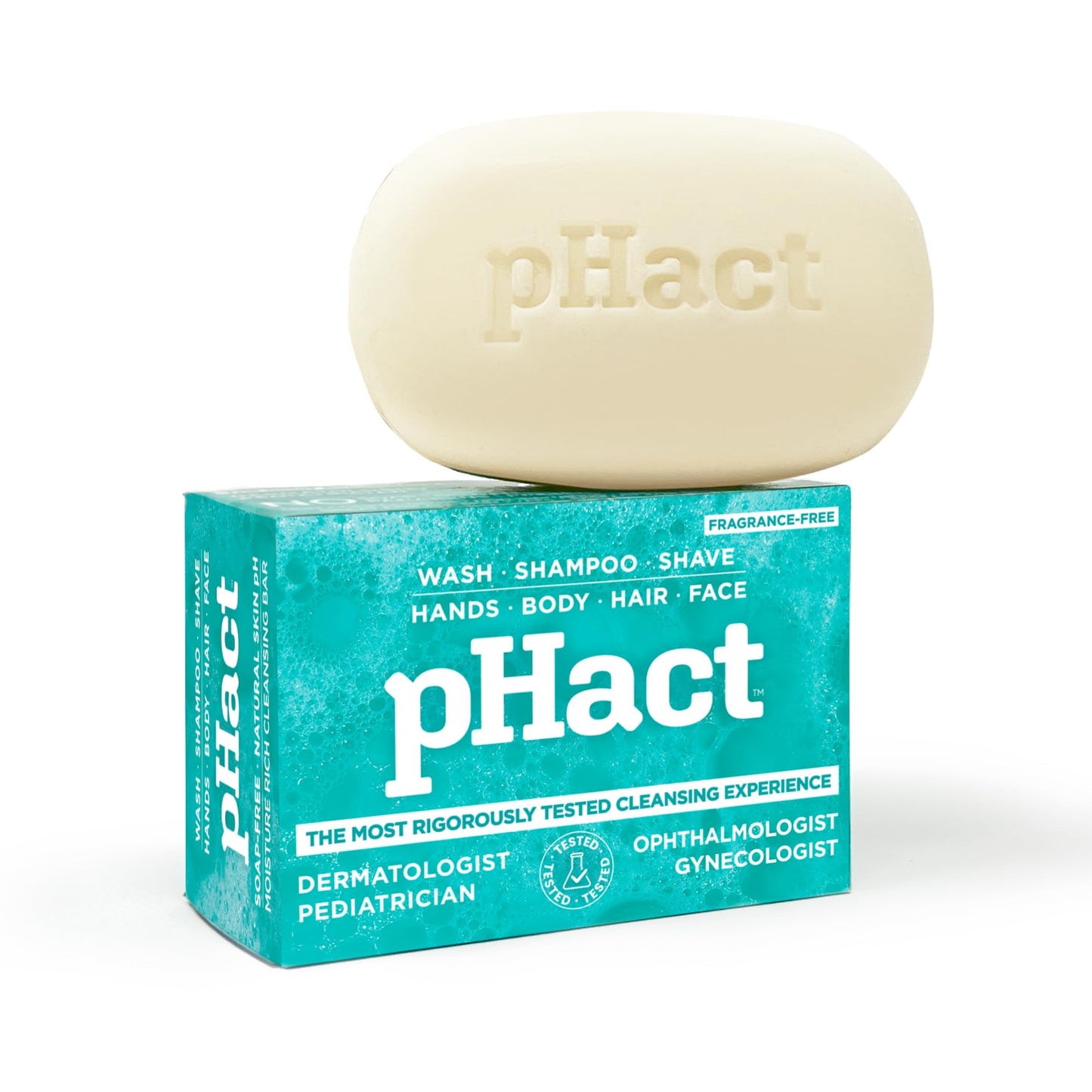 ANDREW LESSMAN pHact Moisture-Rich Soap-Free Cleansing Bar – Hypoallergenic, Fragrance-Free, pH-Balanced for All Skin Types, 3 Pack 4.25 oz