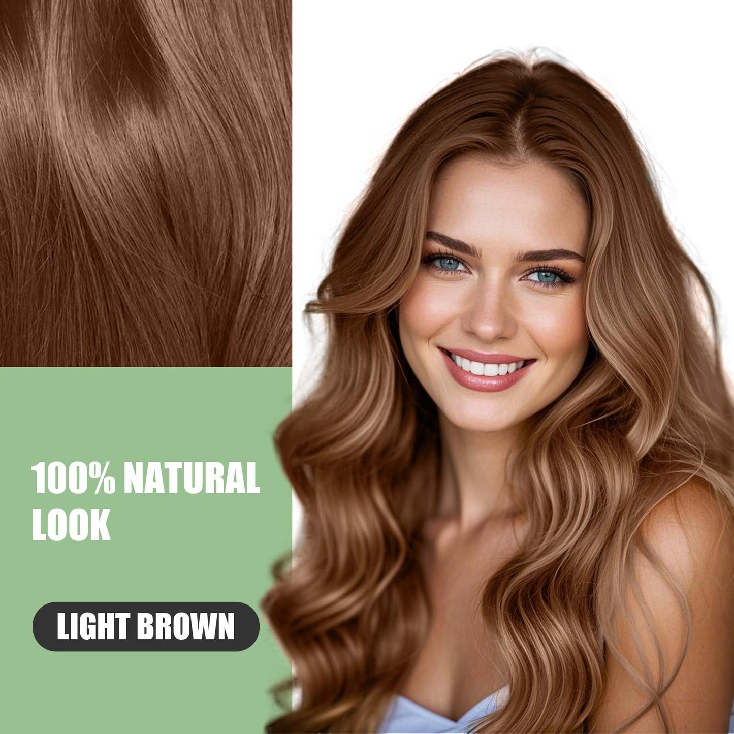 FARNDU Light Brown Hair Dye Shampoo for Gray Hair Coverage - 3 In 1 Natural Hair Color Shampoo for Women & Men, Champu Para Canas Mujer