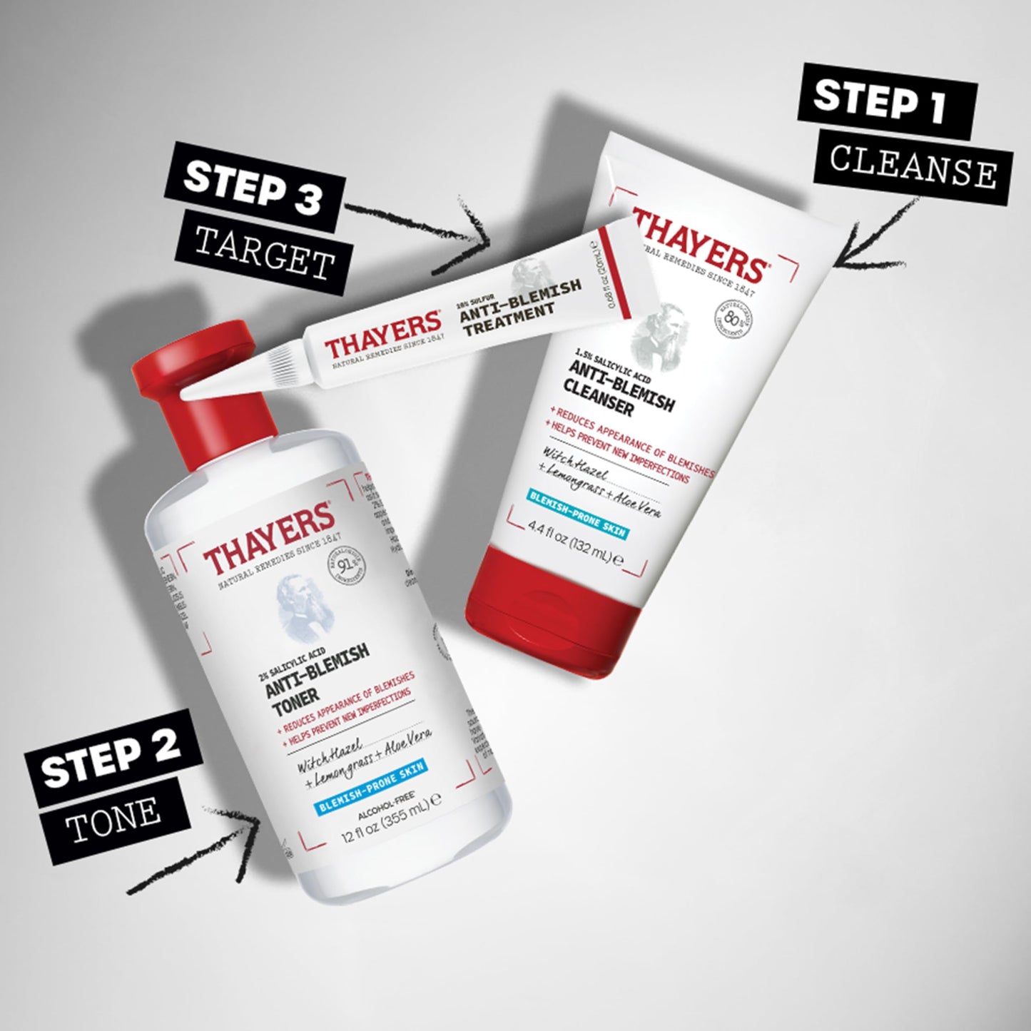 THAYERS Rapid Acne Treatment 10% Sulfur with Niacinamide & Glycolic Acid, Soothing Non-Stripping Skincare, 0.68 Fl Oz