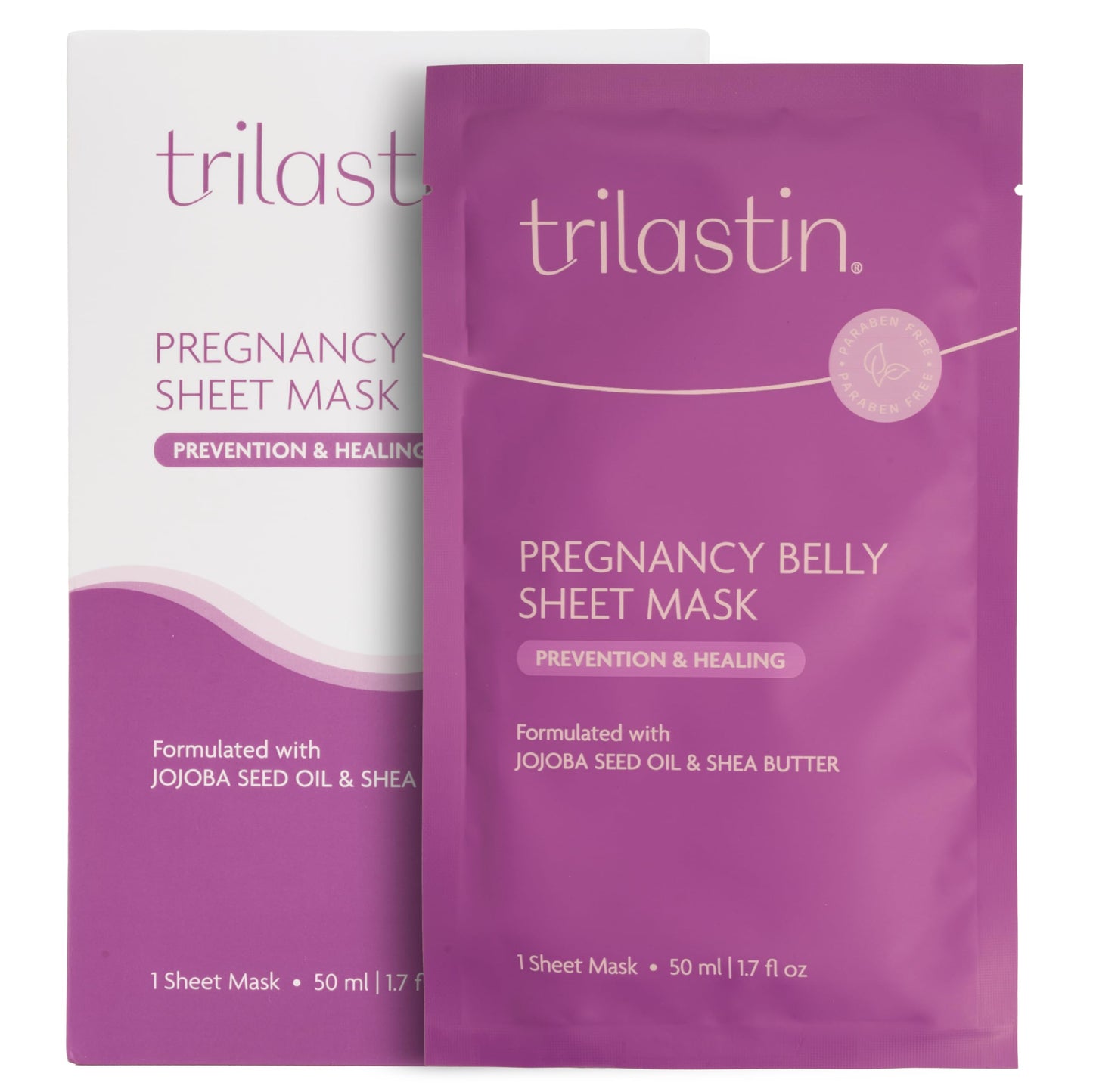 TriLASTIN Belly Mask for Pregnant Women – Hydrating, Soothes Itchy Skin, Reduces Stretch Marks, Safe & Paraben-Free, 1 Pack