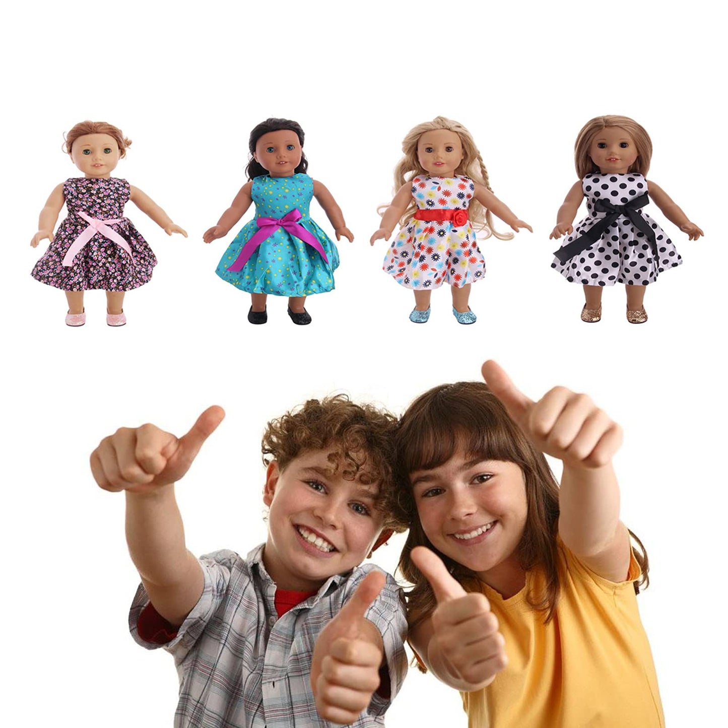 yijing Doll Accessories,Six Pair 18 Inch America Doll's Shoes,Suitable for 18 inch Doll（More Than 3 Months）