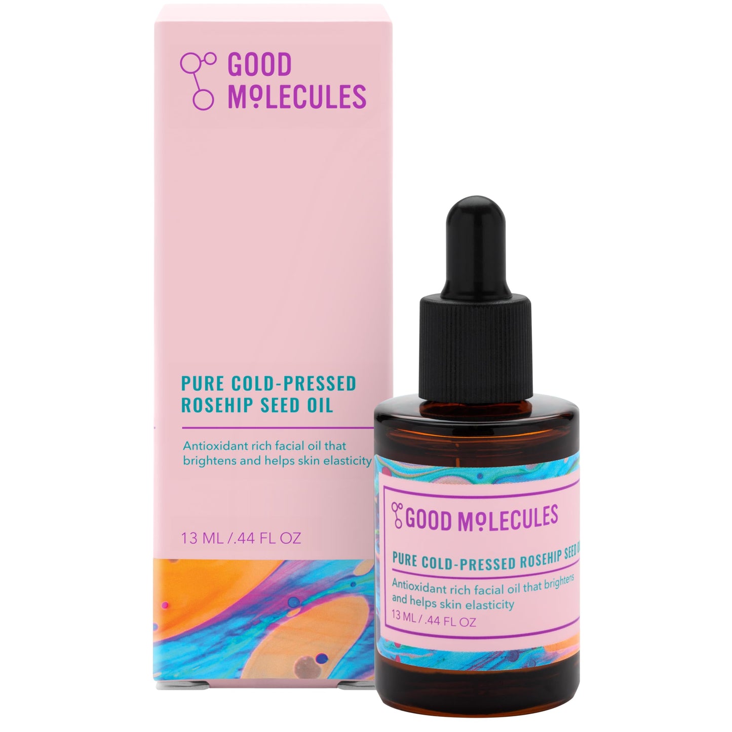 Good Molecules Pure Rosehip Seed Oil – 100% Natural, Lightweight Face Moisturizer for Hydration, Anti-Aging & Skin Plumping, 1 fl. oz.