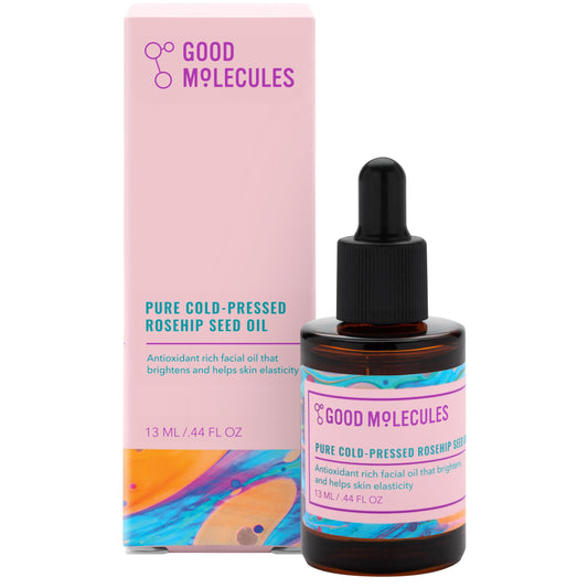 Good Molecules Pure Rosehip Seed Oil – 100% Natural, Lightweight Face Moisturizer for Hydration, Anti-Aging & Skin Plumping, 1 fl. oz.