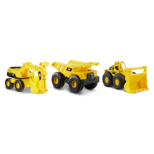 Cat Construction 7" Dump Truck, Loader & Excavator toys Combo Pack