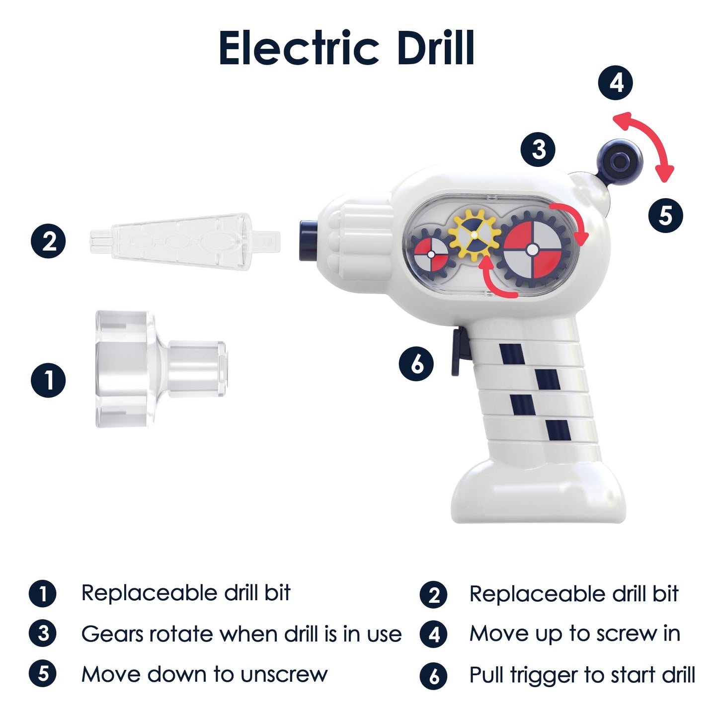 iPlay, iLearn Rocket Space Toy Playset with Shuttle, Electric Drill & 2 Astronauts – STEM Take-Apart Adventure for Kids 3-8