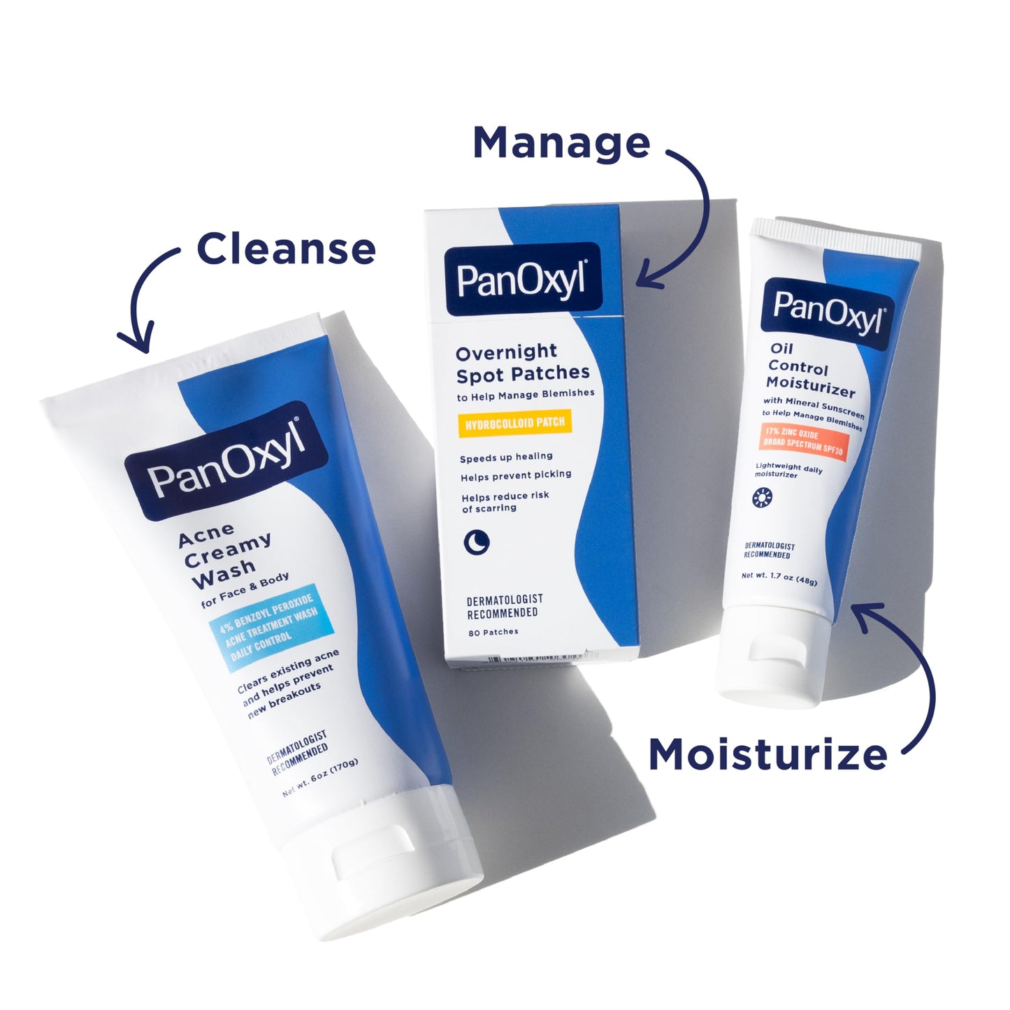 PanOxyl PM Overnight Spot Patches, Advanced Hydrocolloid Healing Technology, Fragrance Free, 80 Count