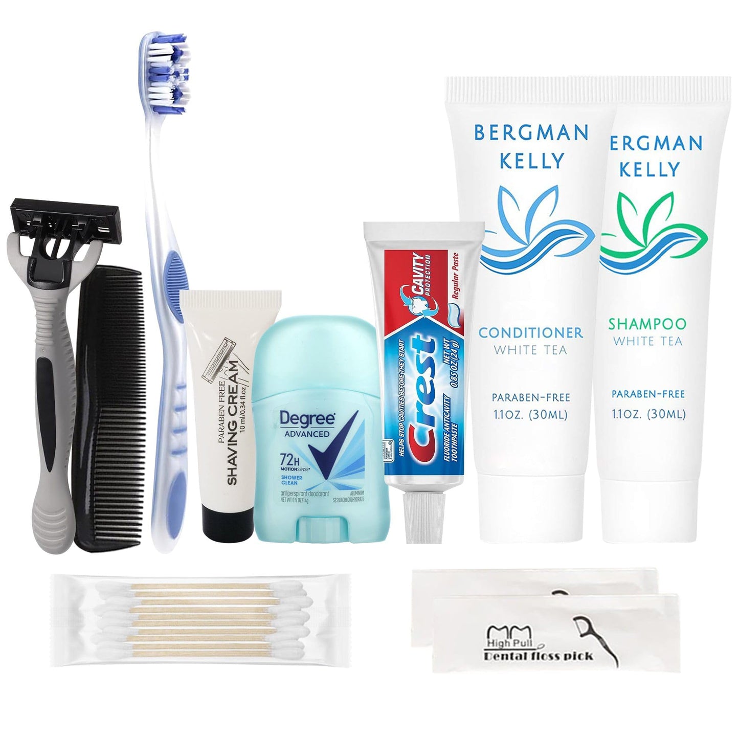 TrekTote Travel Toiletry Kit for Men – 12-Piece TSA-Compliant Set with Shampoo, Conditioner, Body Wash & Travel Bag Essentials