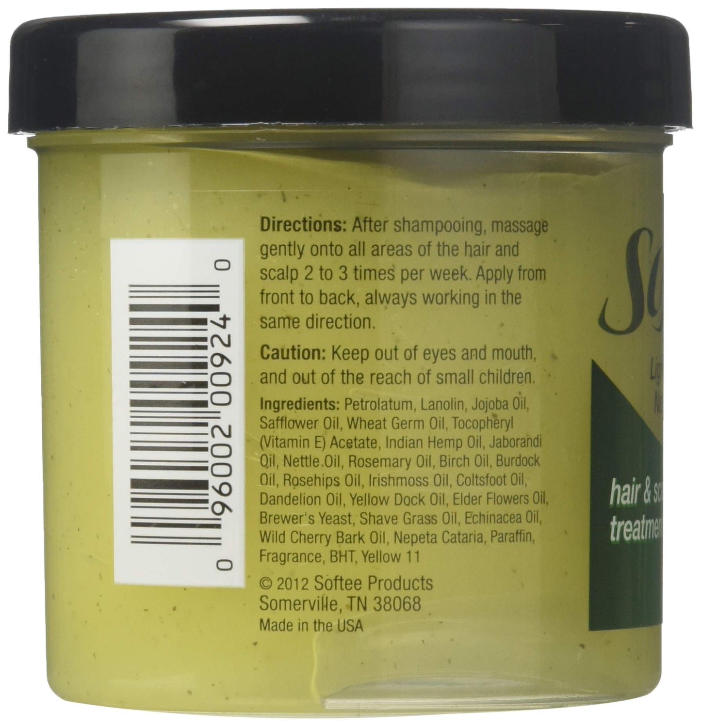Softee Hair & Scalp Treatment, Indian Hemp, 5 Ounce