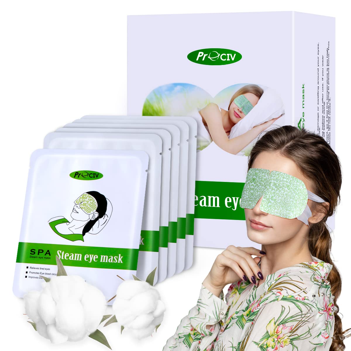 16-Pack Steam Eye Masks – Disposable Warm Eye Compress for Dry Eyes, Sleep & SPA, Moist Heat for Relaxation, Soothing Eye Fatigue