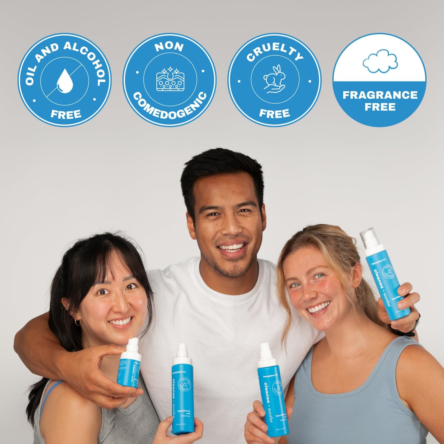 Honeydew Labs Hypochlorous Acid Spray – HOCl Mist for Acne, Eczema, Sensitive Skin, Scalp & Eyelid Care, Post-Workout & Post-Procedure, 6.8oz