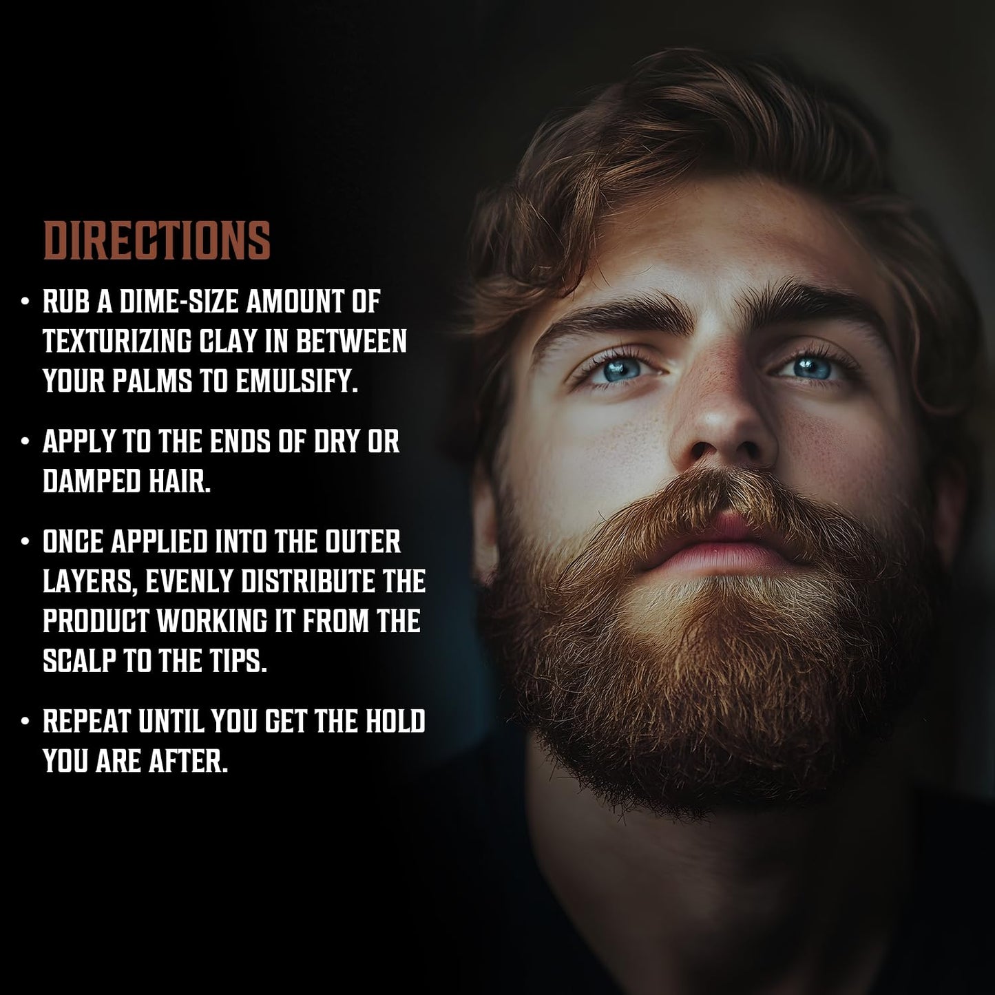 Viking Revolution Sandalwood Hair Clay for Men – Matte Finish Clay Pomade with Jojoba & Vitamin E – Strong Hold Texturizing Styling Cream, 2 oz