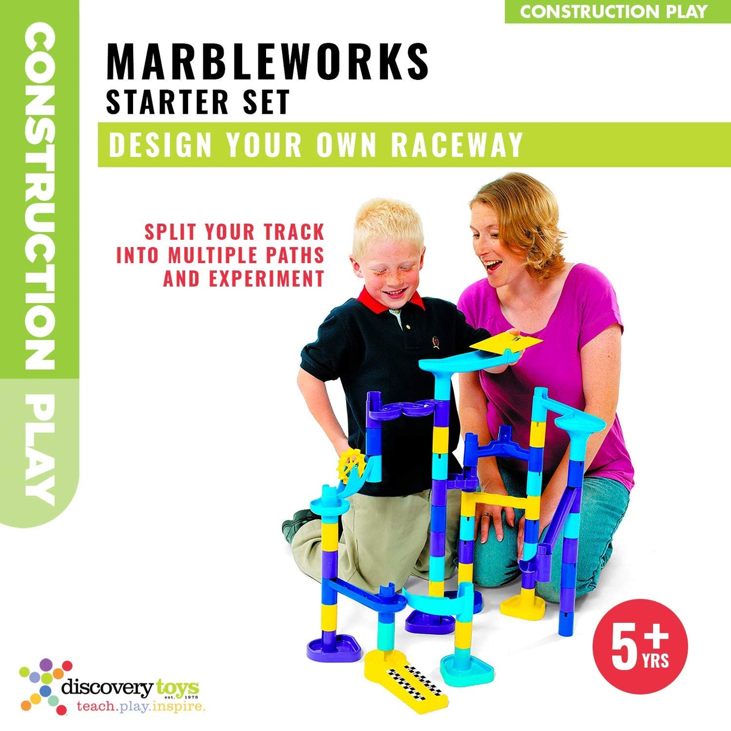 Discovery Toys MARBLEWORKS Marble Run Starter Set – STEM Educational Building Blocks for Kids 5+ | Hands-On Learning & Skill Development