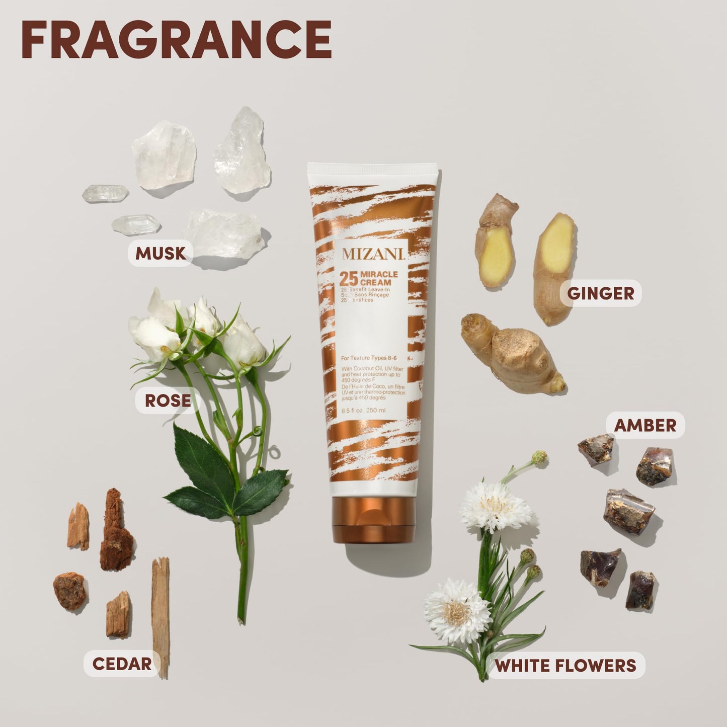 Mizani 25 Miracle Leave-In Curl Cream - Anti-Frizz Heat Protectant, Adds Lightweight Moisture & Softness, With Coconut Oil, For Natural and Curly Hair