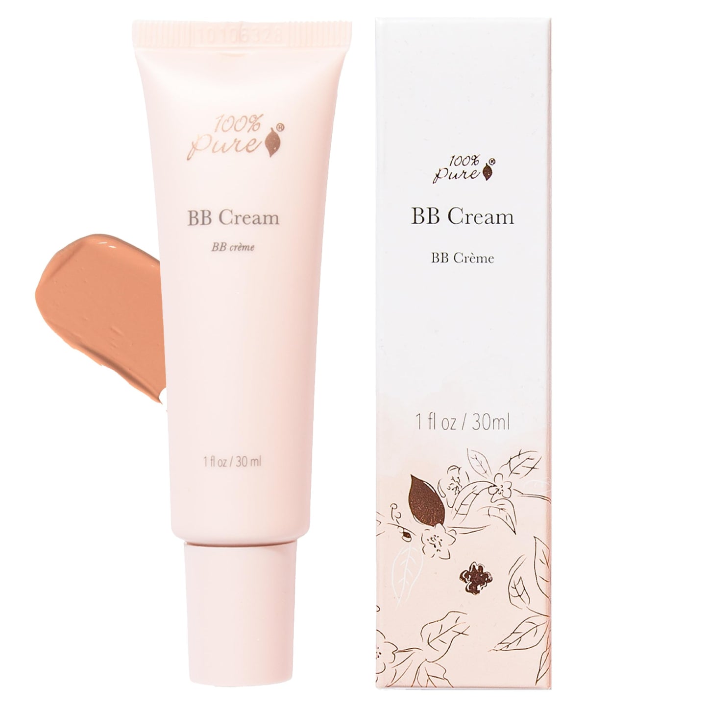 100% PURE BB Cream Shade 20 Aglow – Full Coverage, Primer, Concealer & Foundation, Dewy Glow, Medium Warm, Vegan, 1 fl oz