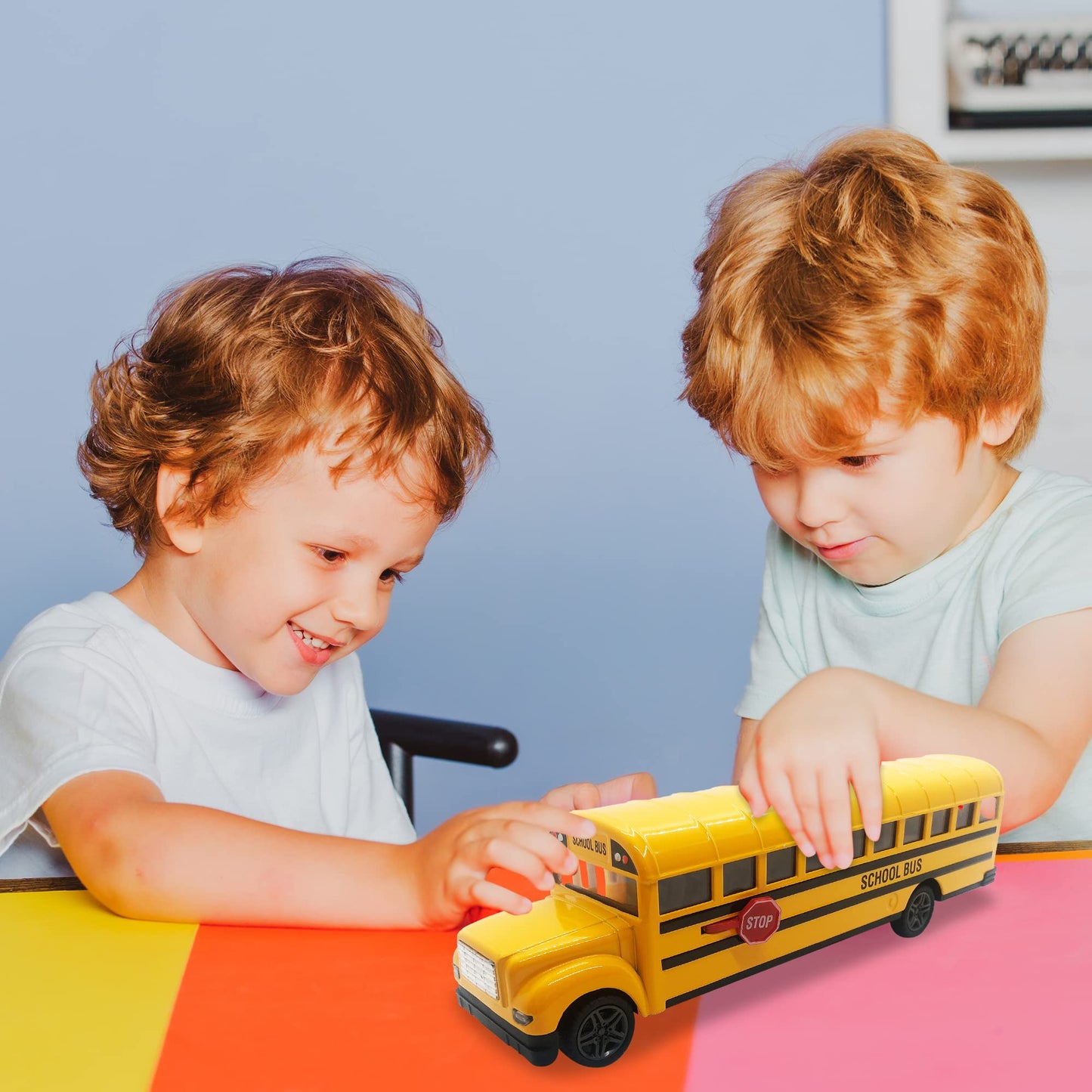 ArtCreativity 8.5" Yellow School Bus Toy – Pull Back Diecast Vehicle with Opening Doors & Rubber Tires – Durable Gift for Boys & Girls
