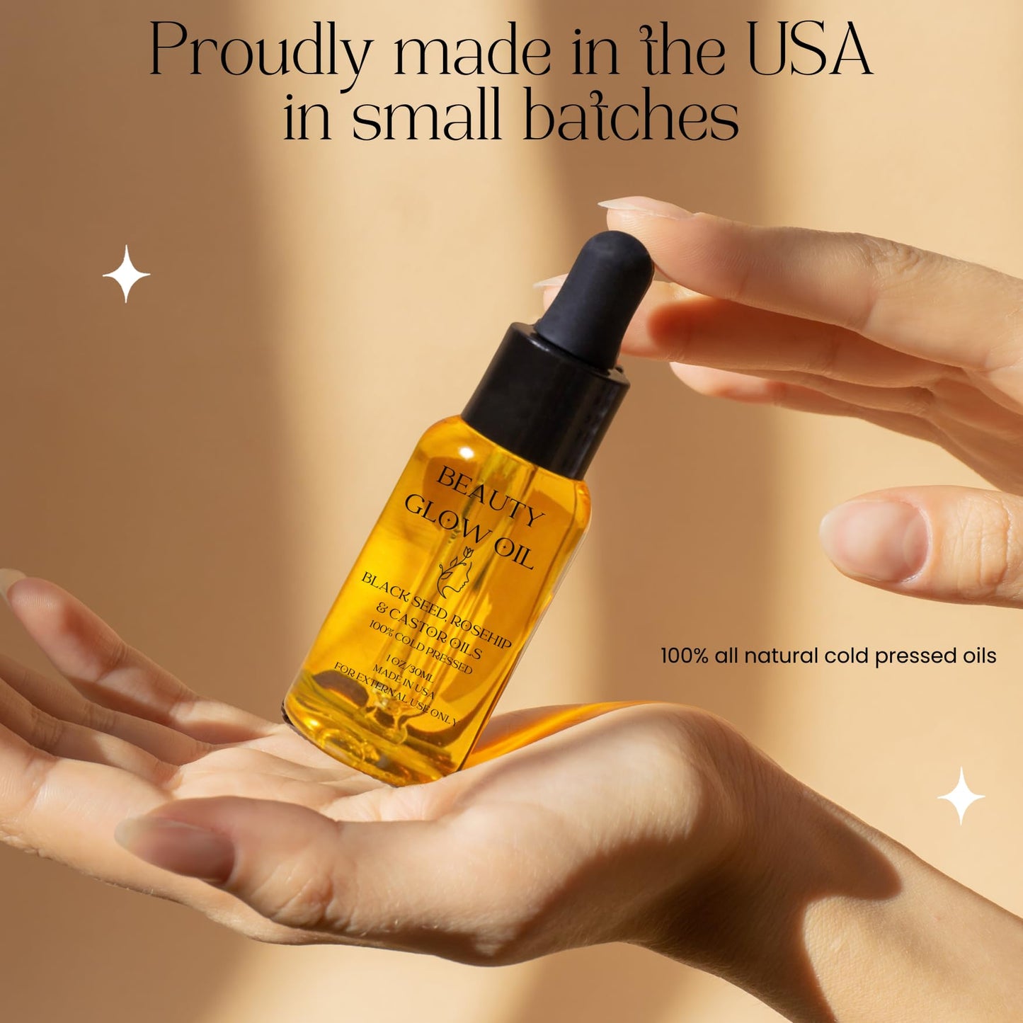 Organic Black Seed, Rosehip & Castor Oil Serum – Anti-Aging Facial Moisturizer, Hydrating Skincare Oil for Glow & Skin Repair, 1oz