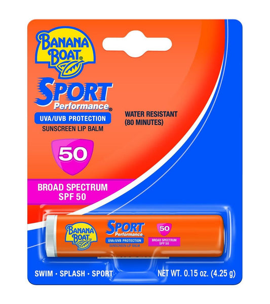 Banana Boat Sunscreen Sport Performance Broad Spectrum Sun Care Sunscreen Lip Balm - SPF 50, 0.15 Ounce