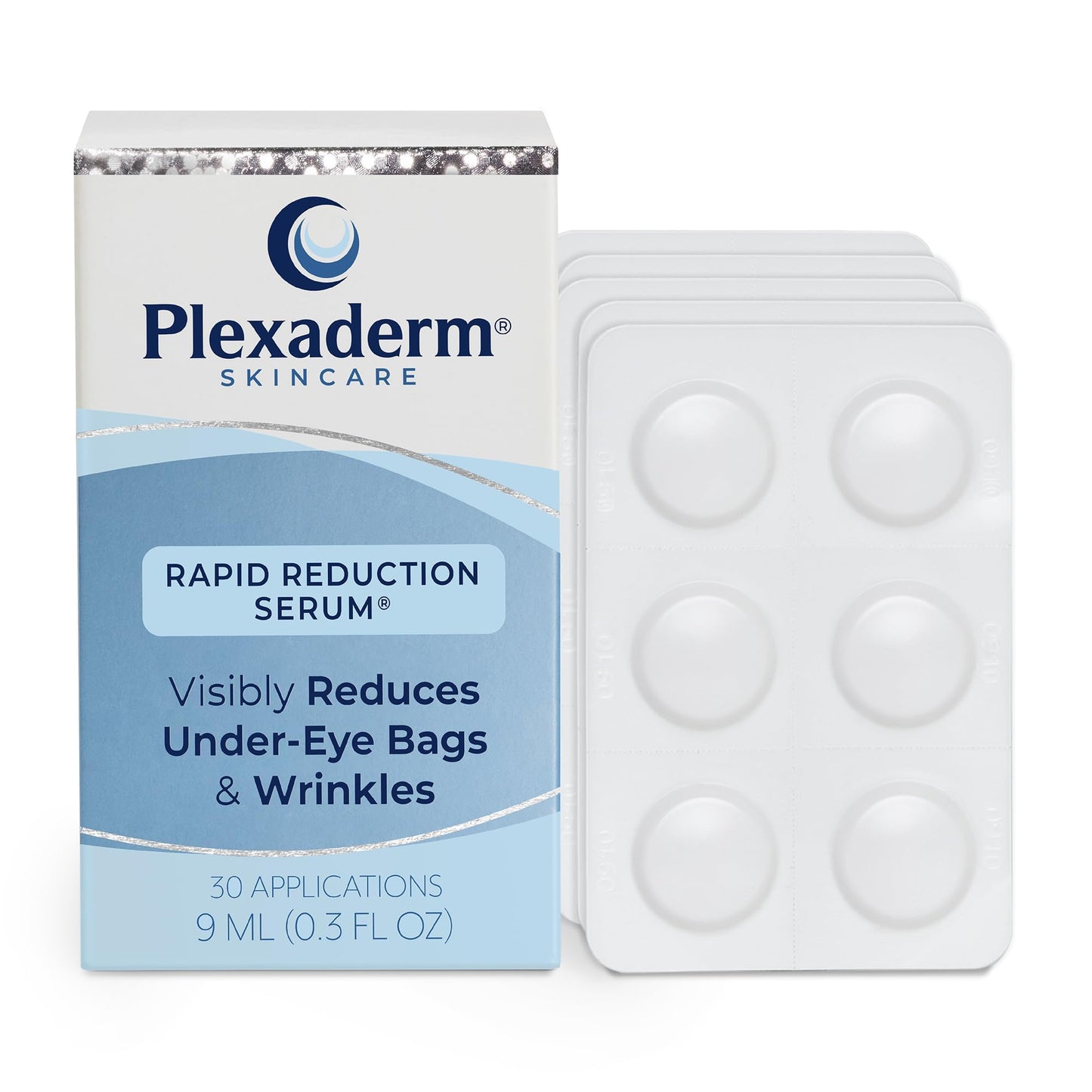 Plexaderm Rapid Reduction Eye Serum – Instantly Reduces Under-Eye Bags, Wrinkles, Dark Circles & Fine Lines, 30 Single-Use Pods