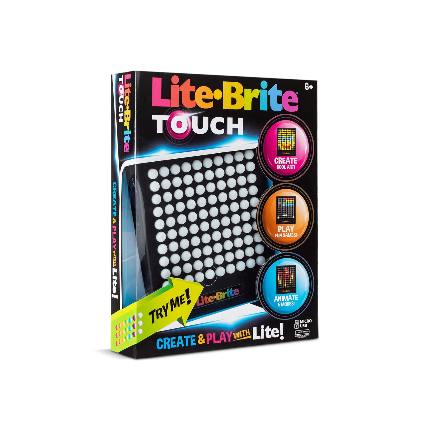 Lite-Brite Touch – Light-Up Creative STEM Toy for Kids | Play, Animate & Learn | Portable Sensory Art Toy | Ages 6+, Gift Idea