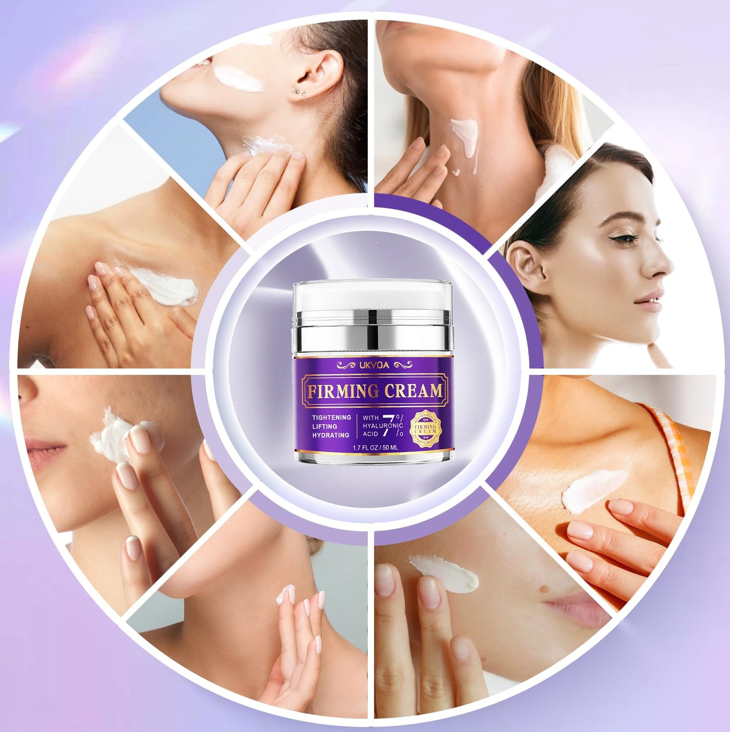 UKVOA Retinol Neck & Face Cream for Women – Anti-Aging, Firming & Tightening with Collagen & Hyaluronic Acid, 1.7 fl oz