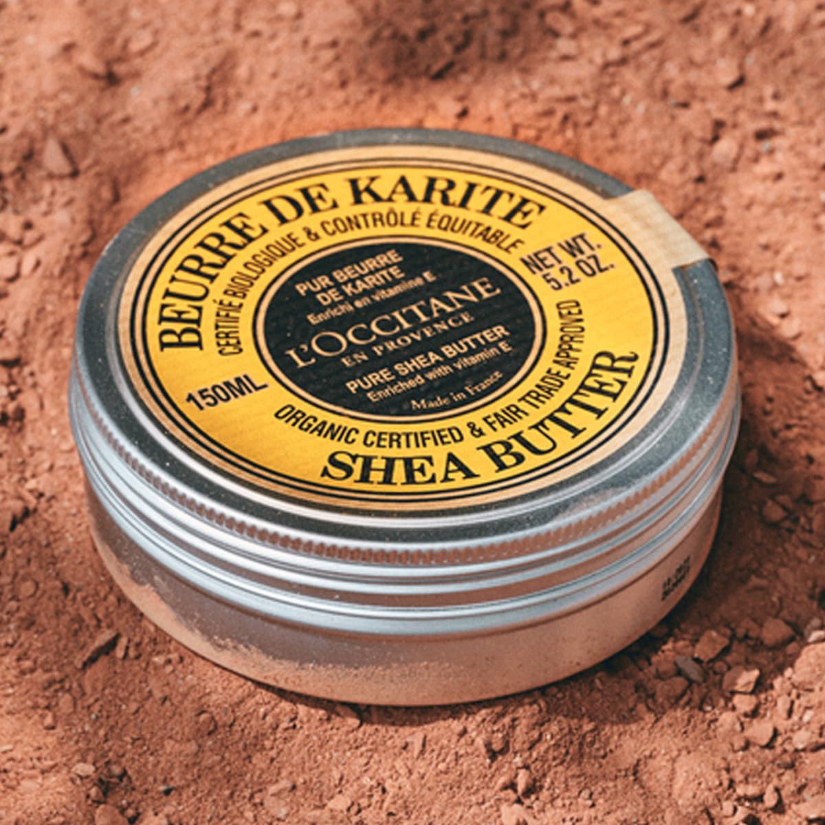 L'OCCITANE Organic Pure Shea Butter – Nourishing Multipurpose Balm for Skin & Hair with Vitamin E, Softening & Protects from Dryness
