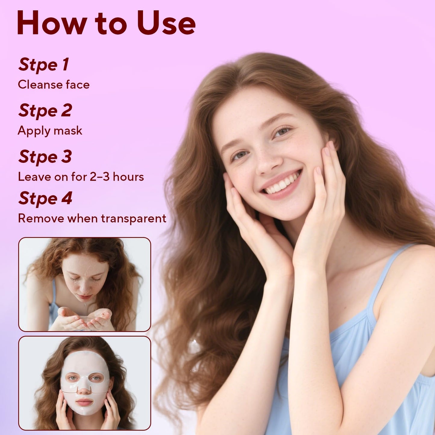 Nityrliv Bio-Collagen Real Deep Mask, 4 Pack Overnight Hydrating Face Mask for All Skin Types,Original Hydrating Collagen Face Mask