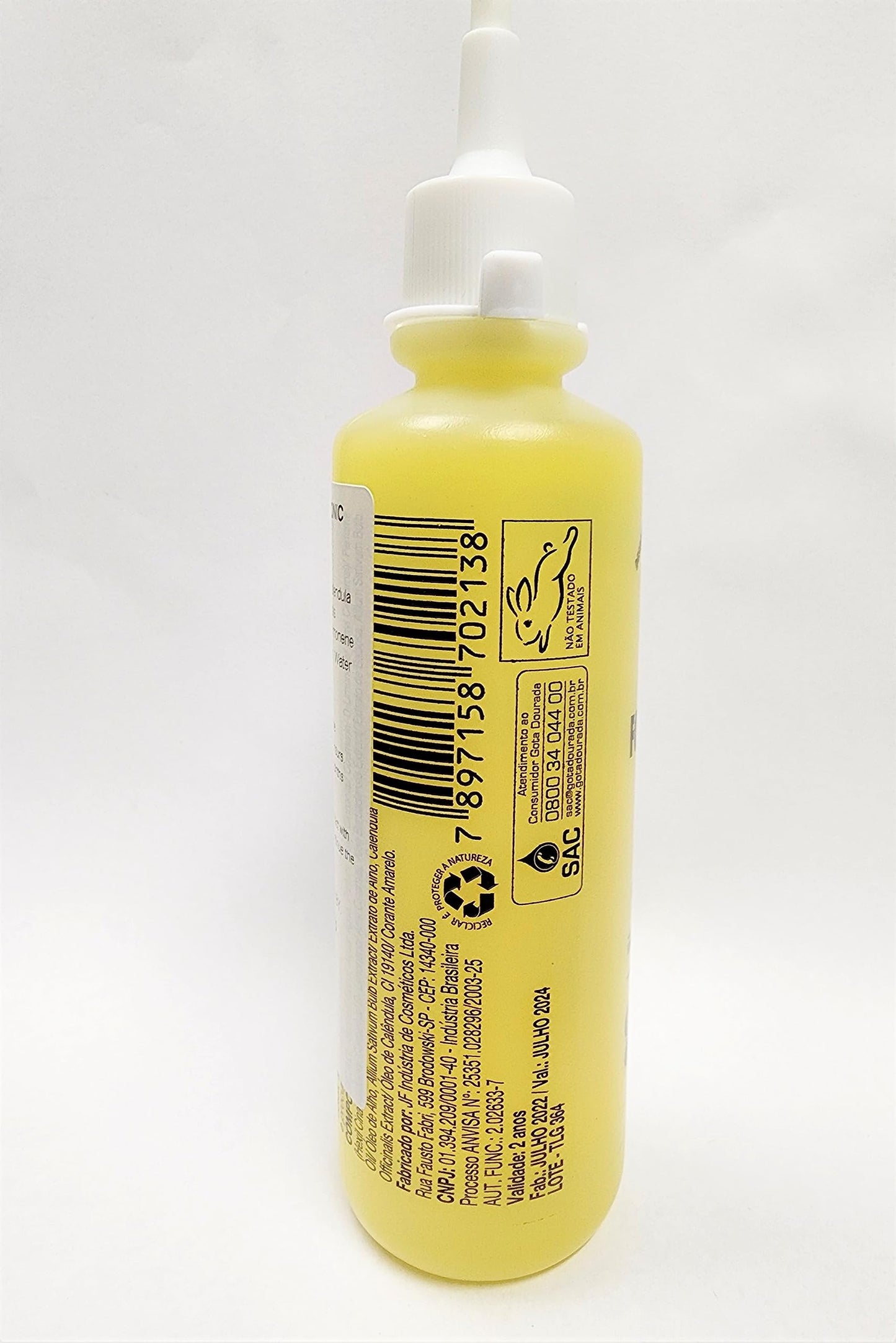 Gota Dourada Extraordinario Tonico para Fortalecimento de cabelos (hair tonic with garlic extract) Pack of 04, 100ml