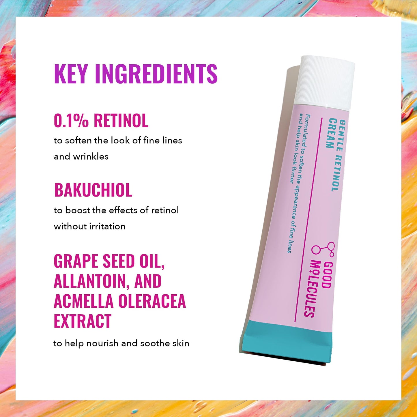 Good Molecules Gentle Retinol Cream – Night Face Cream with Bakuchiol to Reduce Fine Lines, Wrinkles & Tighten Skin, Anti-Aging