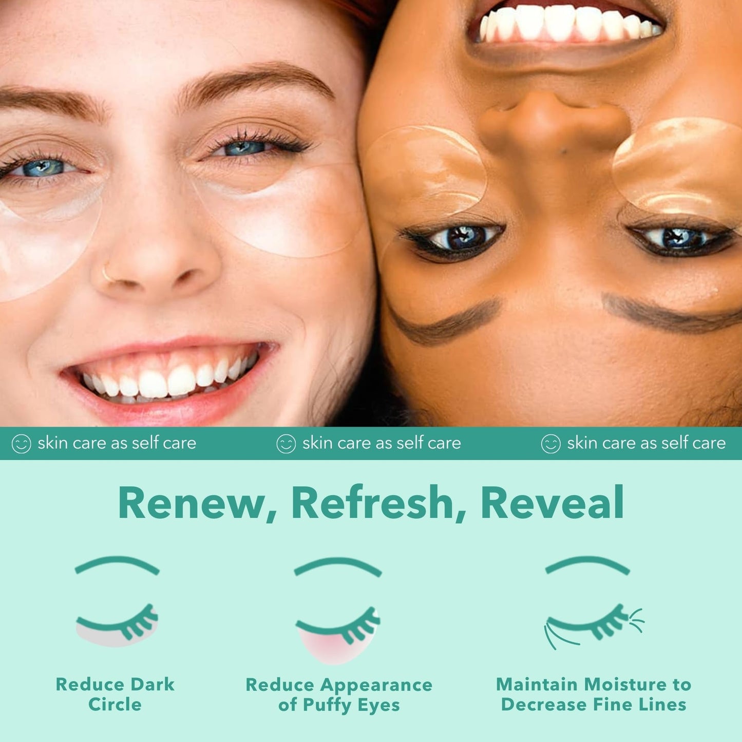 Patchology Rejuvenating Under Eye Gels - 30 Pairs Hydrating Eye Masks with Caffeine, Collagen & Centella - Reduce Puffiness, Wrinkles & Dark Circles