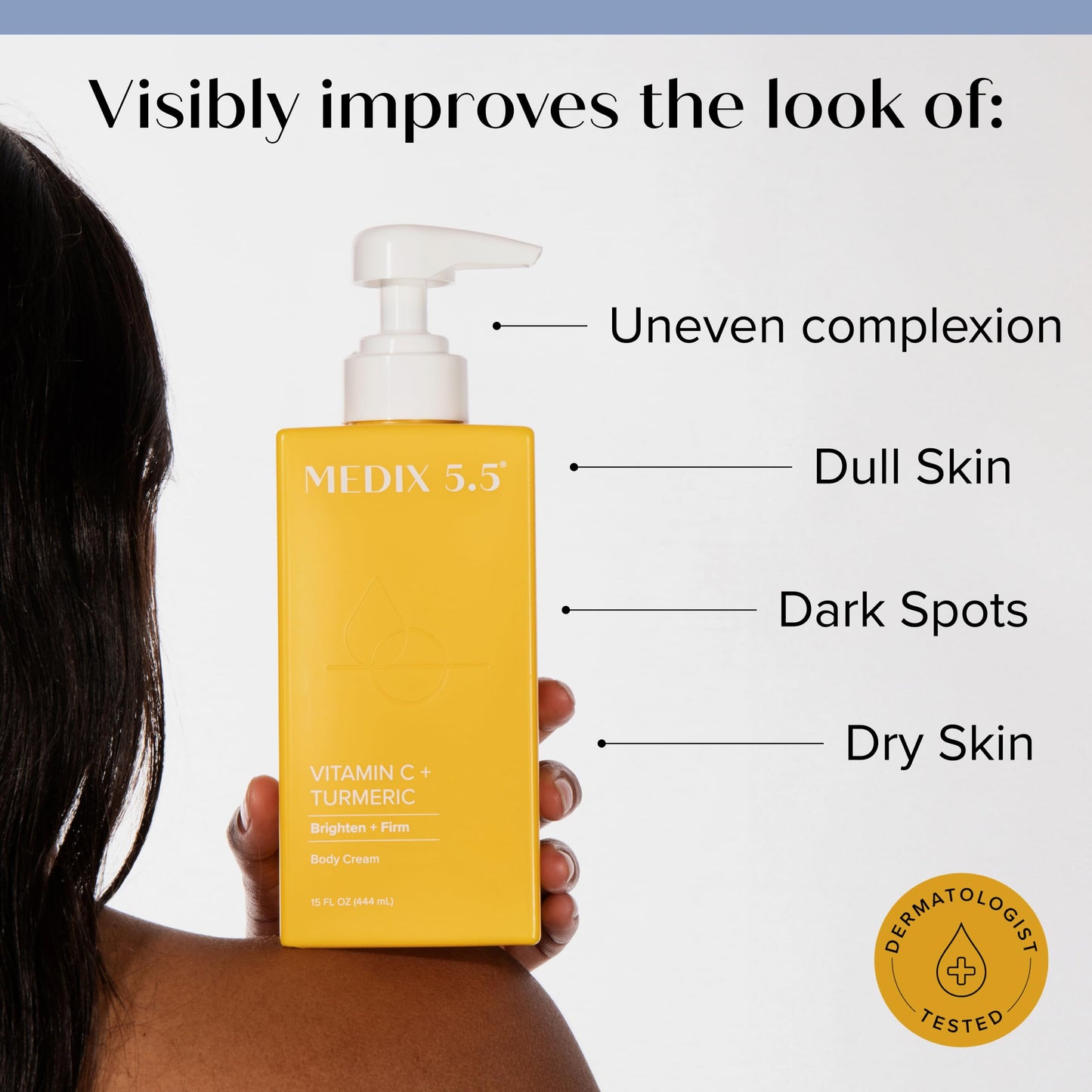 MEDIX 5.5 Vitamin C Cream Moisturizer – Face & Body Lotion, Anti-Aging, Brightening, Firms Skin, Reduces Age Spots & Uneven Tone, 15 fl oz