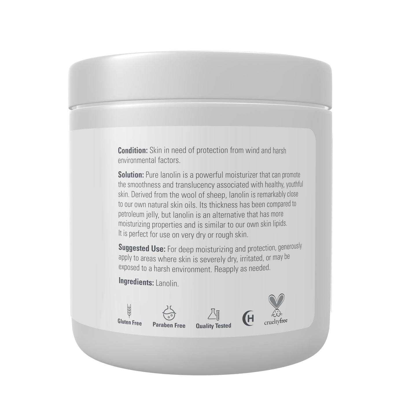 NOW Solutions, Pure Lanolin, Wind and Harsh Environment Skin Protectant, Thick Jelly, For Rough Dry Skin, 7-Ounce