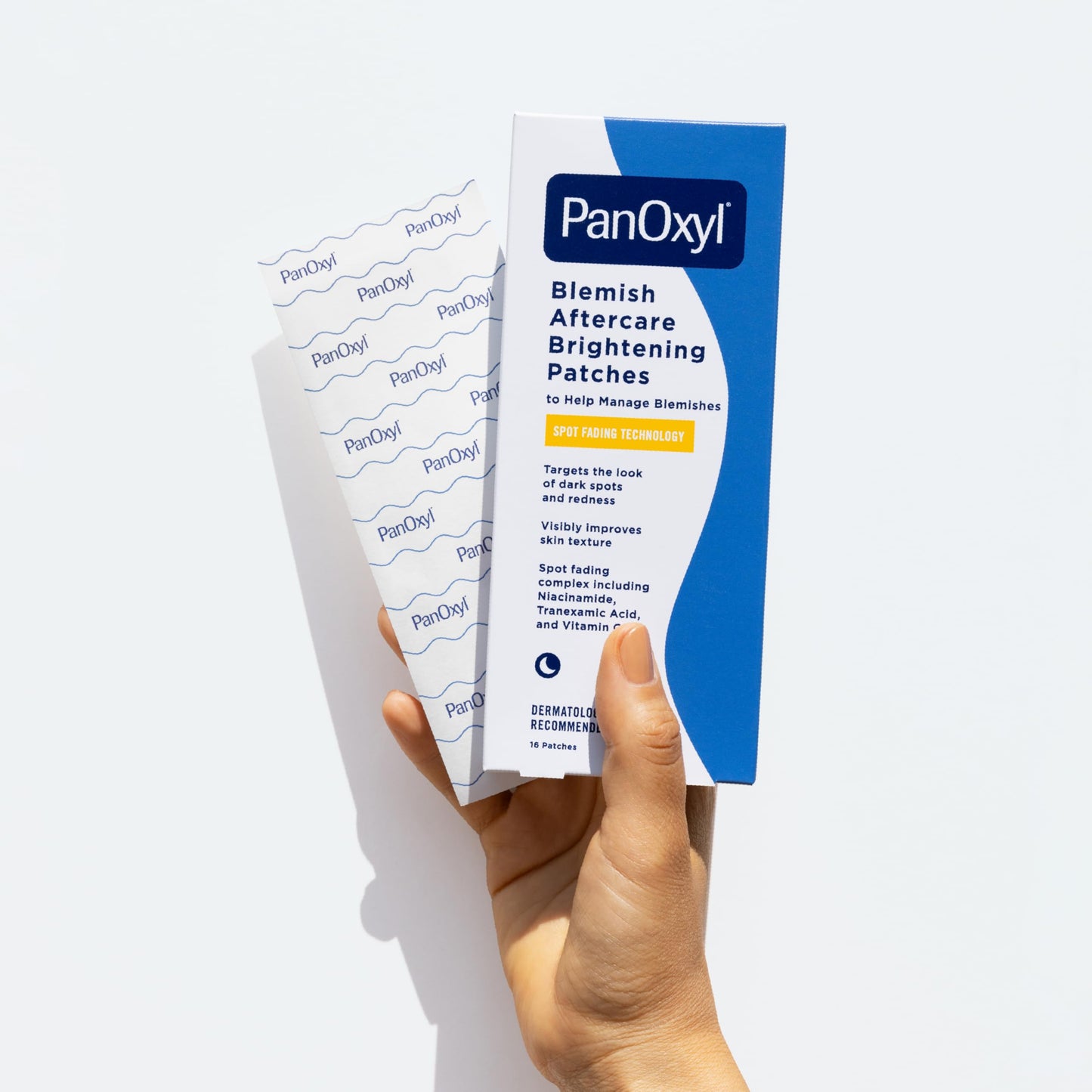 PanOxyl Blemish Brightening Patches, Large Clear Post-Acne Spot Treatment, Fade Dark Spots & Redness, Dermatologist-Recommended, 16ct