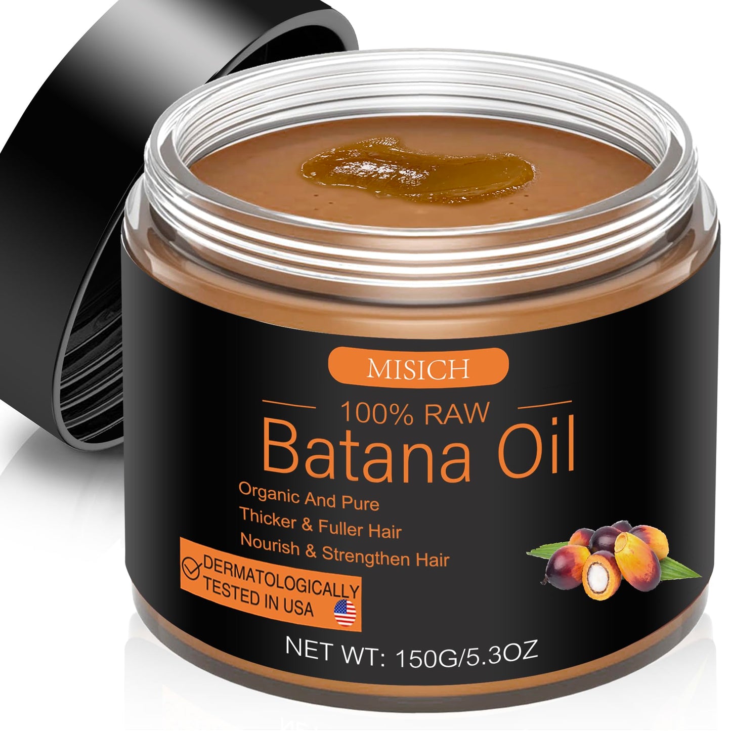 Raw Batana Oil 5.3 oz – 100% Pure Unrefined Organic Oil from Honduras | Promotes Hair Growth, Reduces Hair Loss & Boosts Thickness for Men & Women