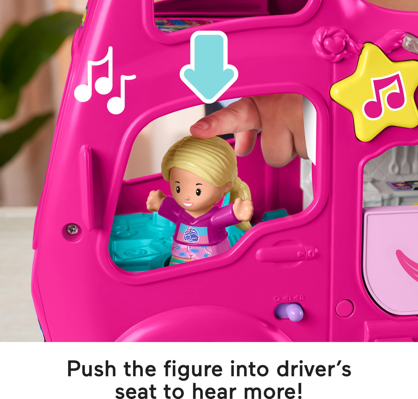 Fisher-Price Little People Toddler Toy Barbie Dreamcamper RV Playset with Music Lights & Figures for Pretend Play Kids Ages 18+ Months