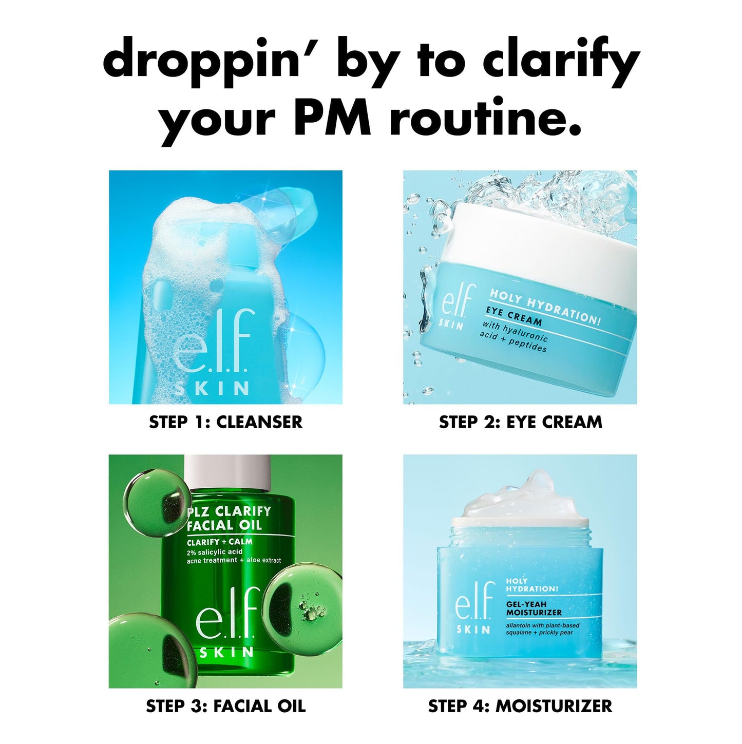 e.l.f. SKIN PLZ Clarify Facial Oil, Face Oil For Treating & Preventing Acne, Helps Calm Redness, Made with Salicylic Acid, Vegan & Cruelty-Free, 1 oz