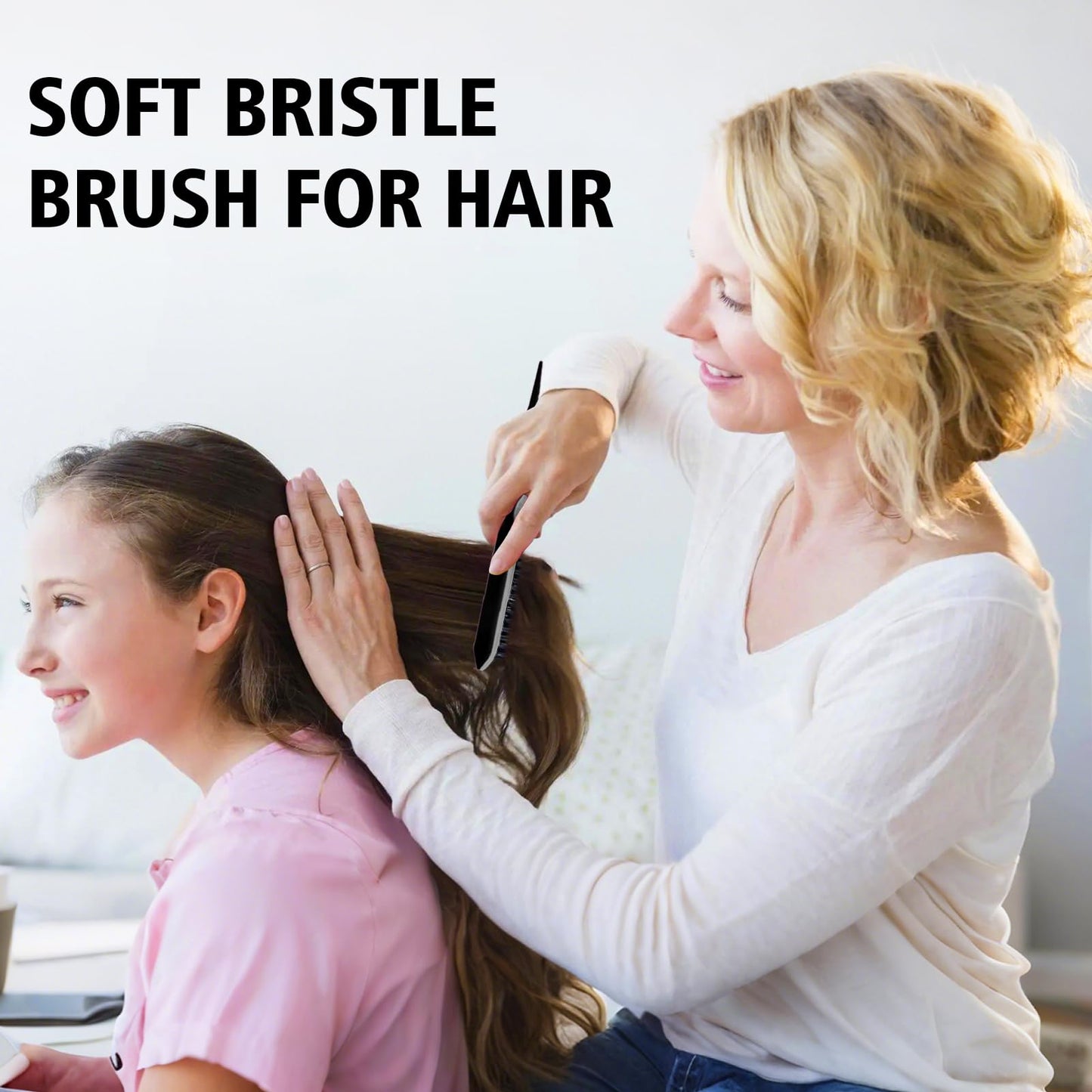 3 Pieces Hair Styling Comb Set Teasing Brush Rat Tail Comb Edge Brush for Edge&Back Brushing, Combing, Slicking Hair for Women (Black)