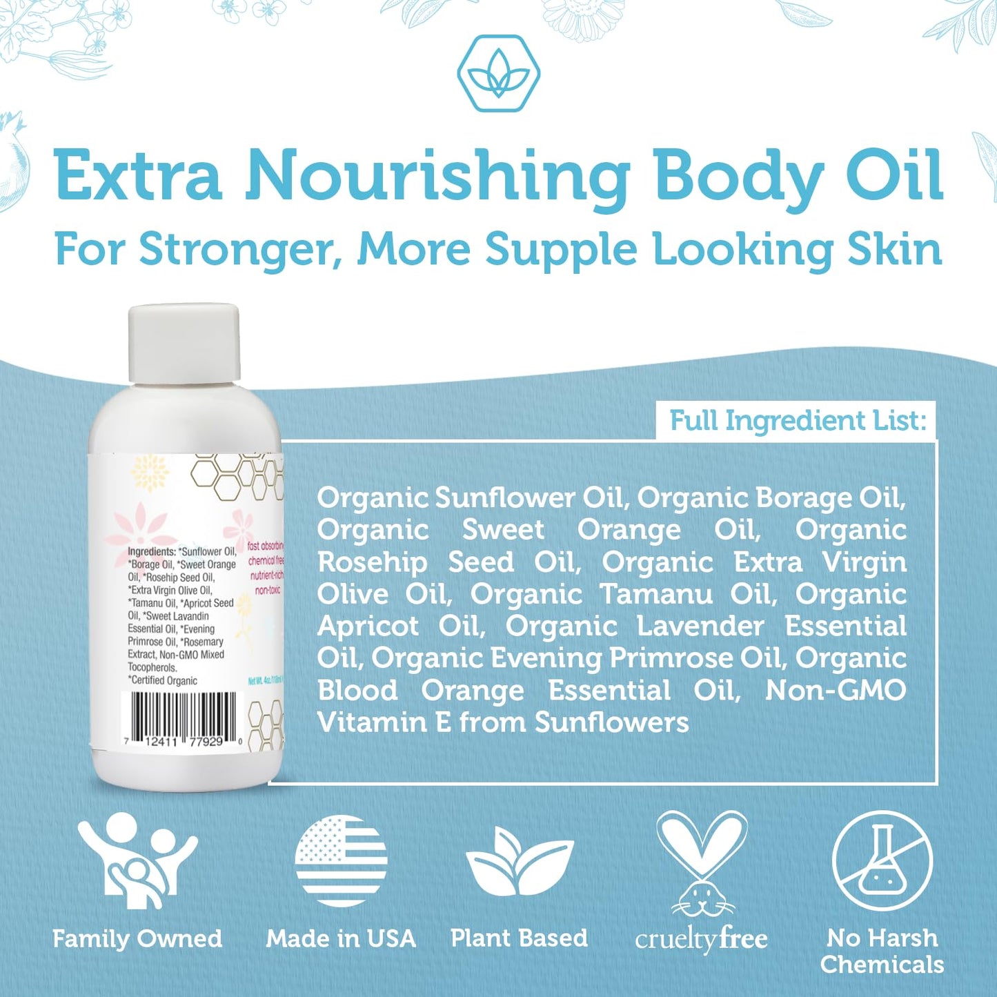 Era Organics Organic Stretch Mark Oil for Pregnancy – Moisturizing Belly Oil to Prevent Stretch Marks, Pregnancy Skincare Must-Have