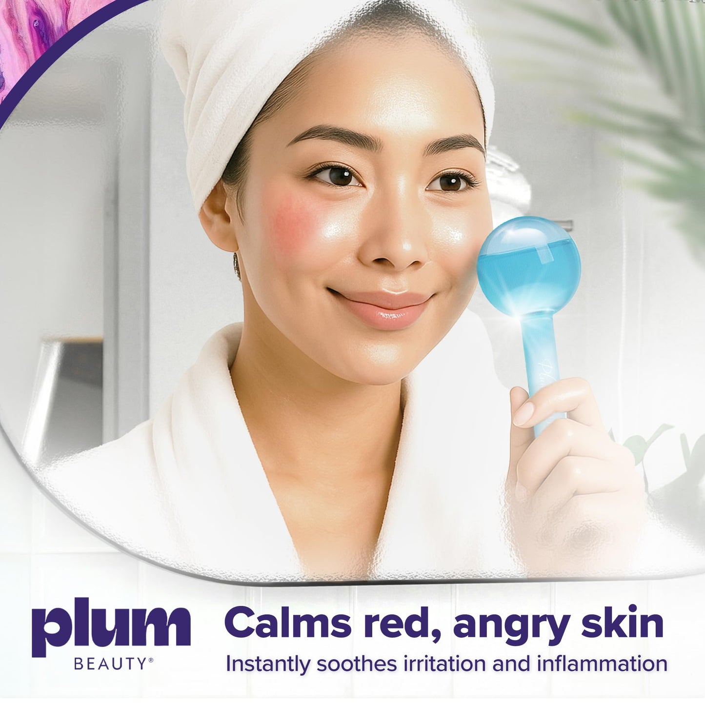 Plum Beauty Facial Ice Globes - Cooling Massage Tools for Refreshing Skincare Routine, Enhances Self Care, Reduces Puffiness - Set of 2