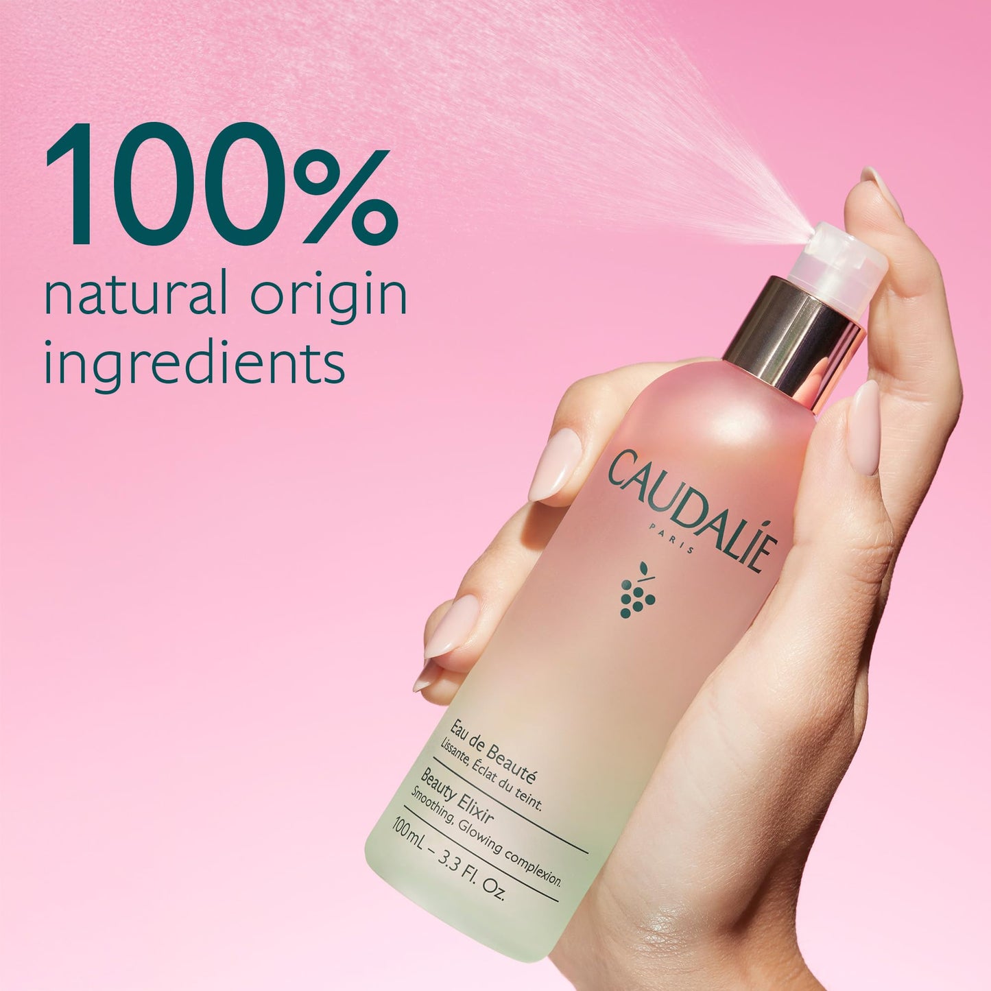 Caudalie Beauty Elixir Face Mist: Toner That Tightens Pores + Reduces Dullness + Sets Makeup - 30 mL