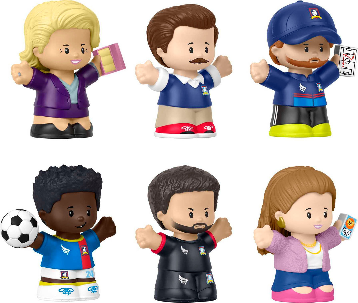 Little People Collector Ted Lasso Series Special Edition Set for Adults & Fans, 6 Figures in Display Package