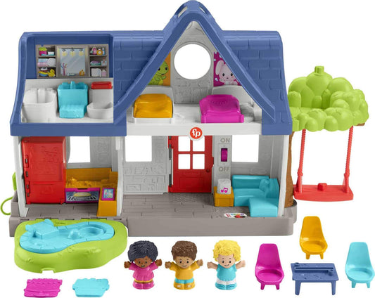 Fisher-Price Little People Toddler Toy Friends Together Play House Pretend Playset with Learning Songs for Preschool Kids Ages 1+ Years