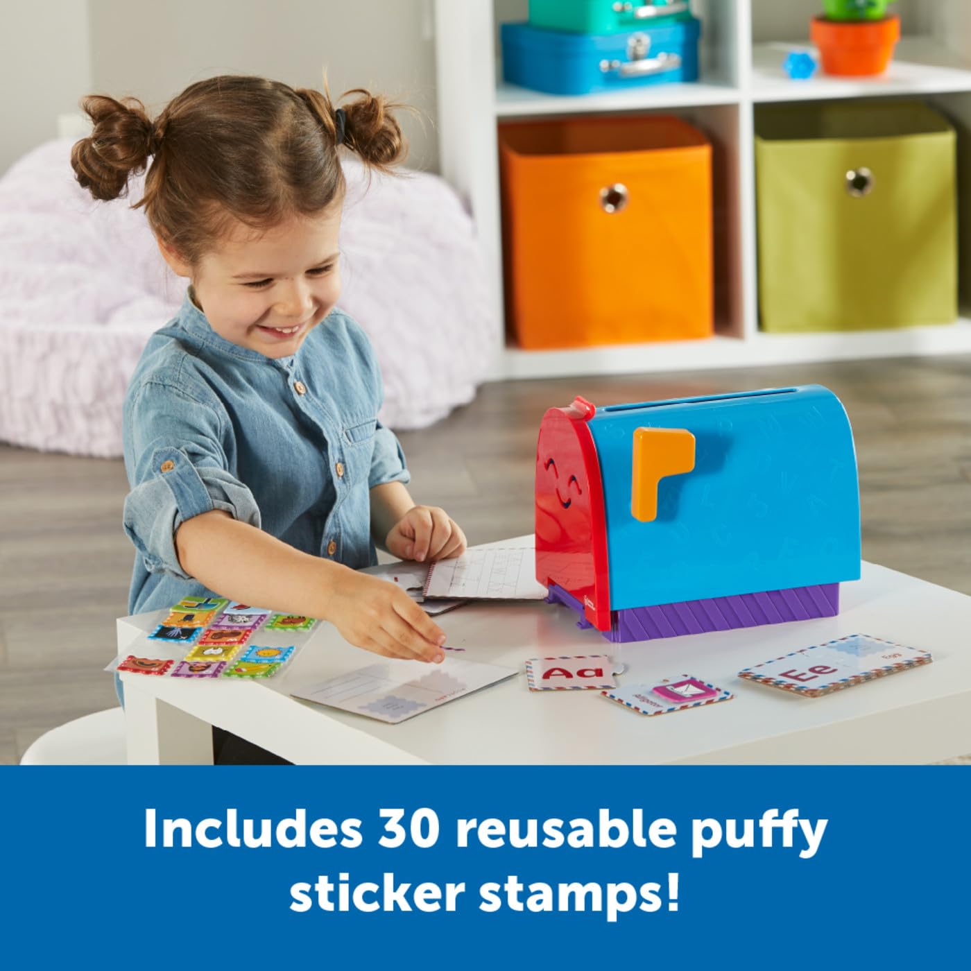 Alphabet Learning Mailbox for Toddlers - Montessori ABC Tracing & Writing Practice, Manipulatives, Fine Motor Skills, Preschool Gift