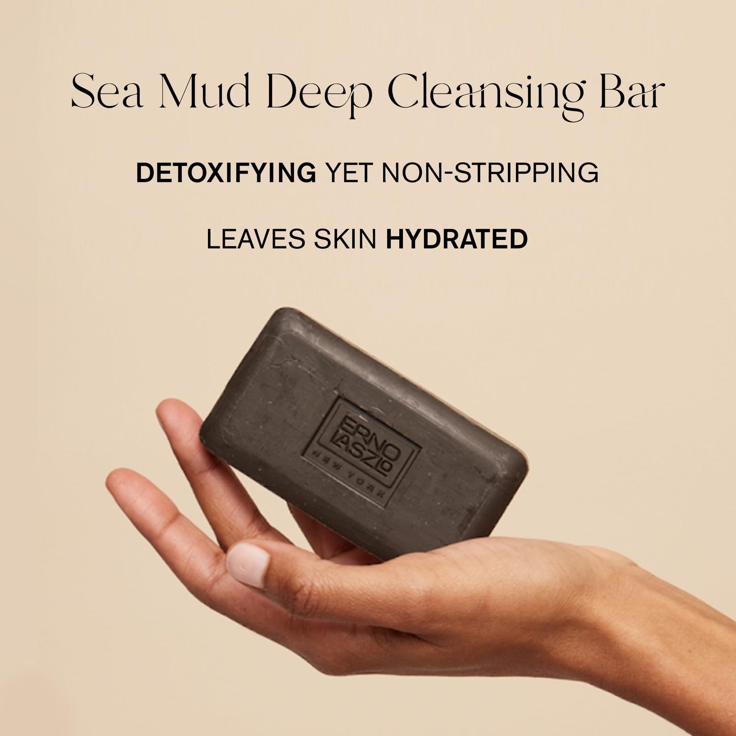 Erno Laszlo Sea Mud Face Wash Bar – Detox Charcoal Soap with Dead Sea Mud, Removes Oil, Unclogs Pores, Exfoliates & Purifies, 3.4 oz