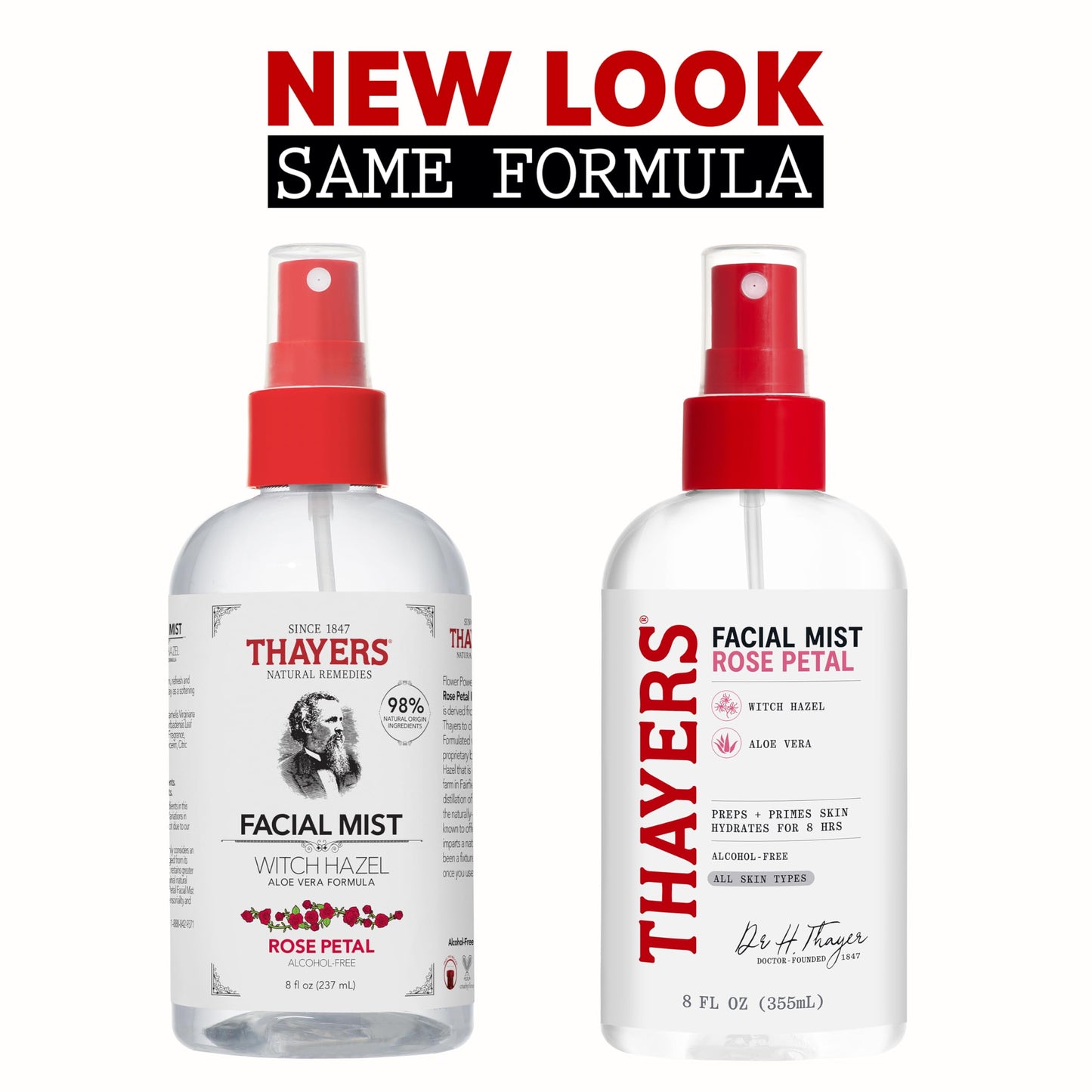 Thayers Alcohol-Free Witch Hazel Facial Mist Toner with Aloe Vera, Rose Petal, Soothing and Hydrating, For All Skin Types, 8 oz